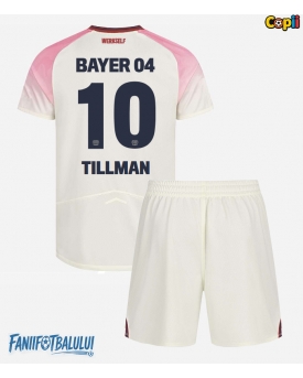 Bayer Leverkusen Malik Tillman #10 Echipament de Fotbal Replică 2025-26 Copii Deplasare (+ Șorturi)